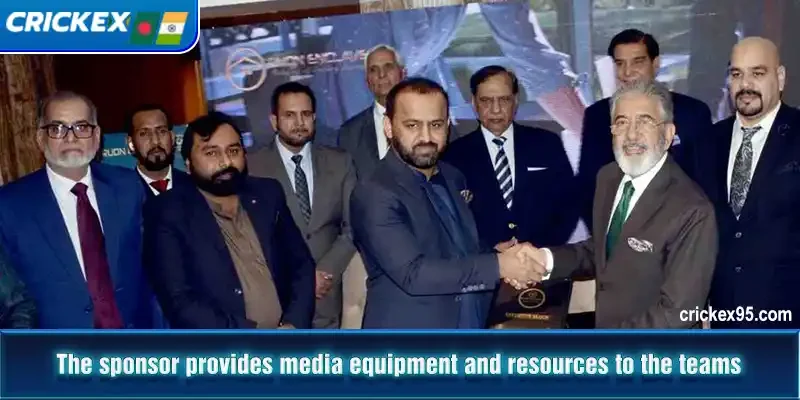 The sponsor provides media equipment and resources to the teams